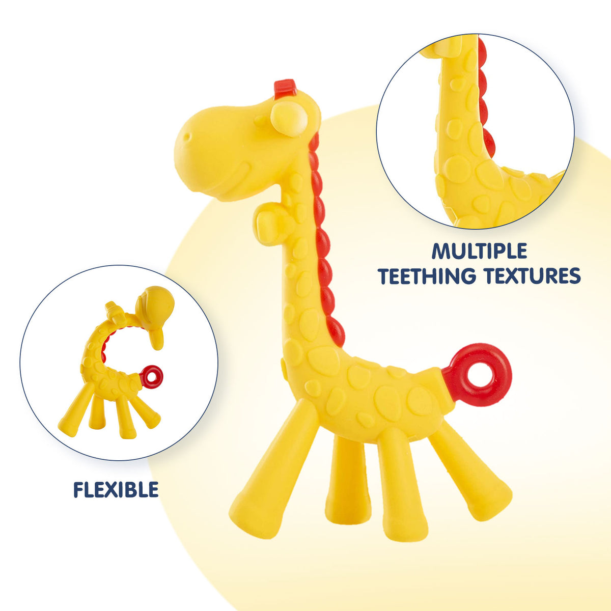 Buy Silicone Giraffe Teether for Baby Hopop.in