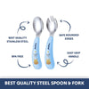 Stainless Steel Spoon & Fork Set with Travel Case