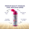 Insulated Stainless Steel Sipper Water Bottle for Kids-480 ml