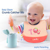 Waterproof Silicone Baby Bib with Crumb Catcher Pocket