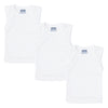 Baby Envelope Neck Sleeveless Solid Patterned Vest - Pack of 3