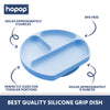 Silicone Grip Dish, Suction Plate, Divided Plate, Baby Toddler Plate - hopop.in